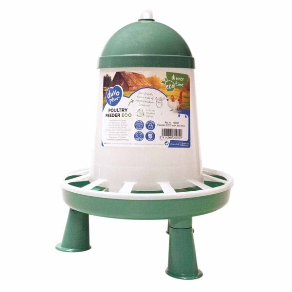 Duvoplus Voederbak ECO met pootjes Groen 3KG - Afbeelding 2